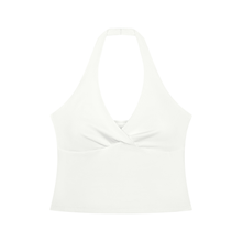 Cargar imagen en el visor de la galería, Pretty Luxe Ruched Halter Yoga Tank Top