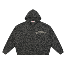 Load image into Gallery viewer, H4L Leopard Print Waffle Full Zip Hoodie