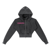 Cargar imagen en el visor de la galería, Pretty Luxe Vintage Washed Cropped Fleece Hoodie
