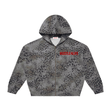 Charger l'image dans la galerie, Hustle Vintage Wash Leopard Full Zip Hoodie
